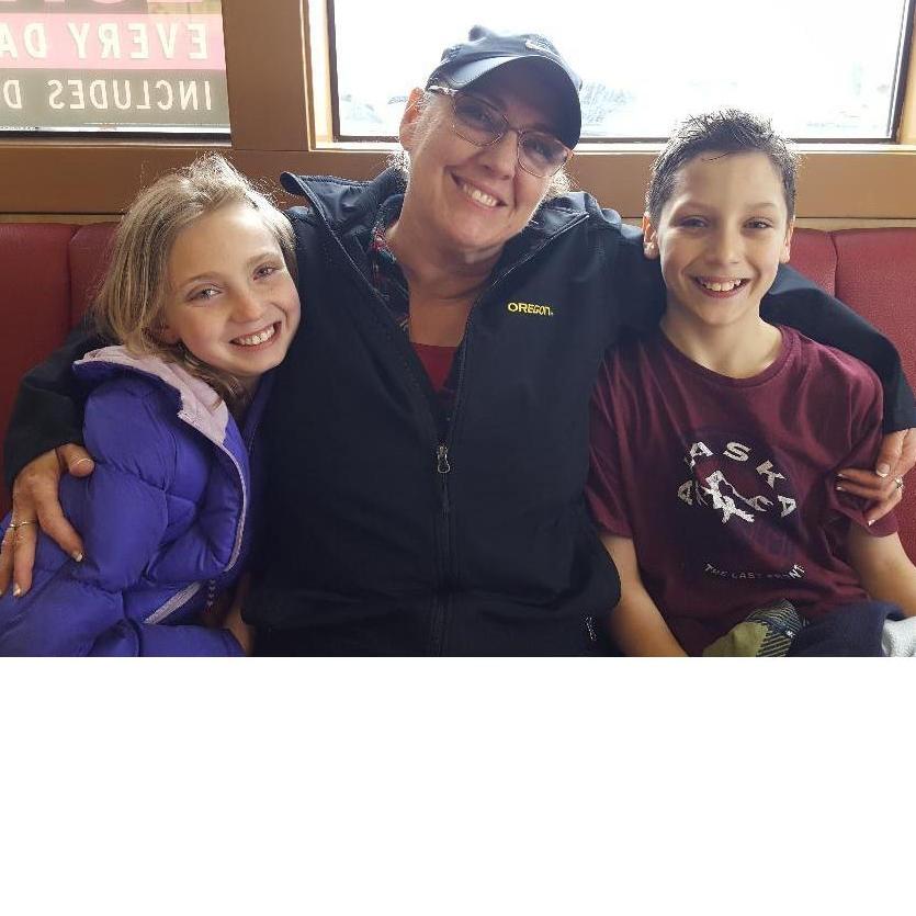 3rd and 4th grandchildren half grown, Madison and Kellan