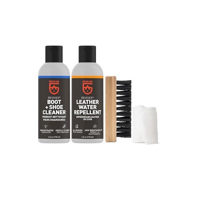Gear Aid Revivex Leather Boot Care Kit with Water Repellent, Cleaner, Brush and Cloth