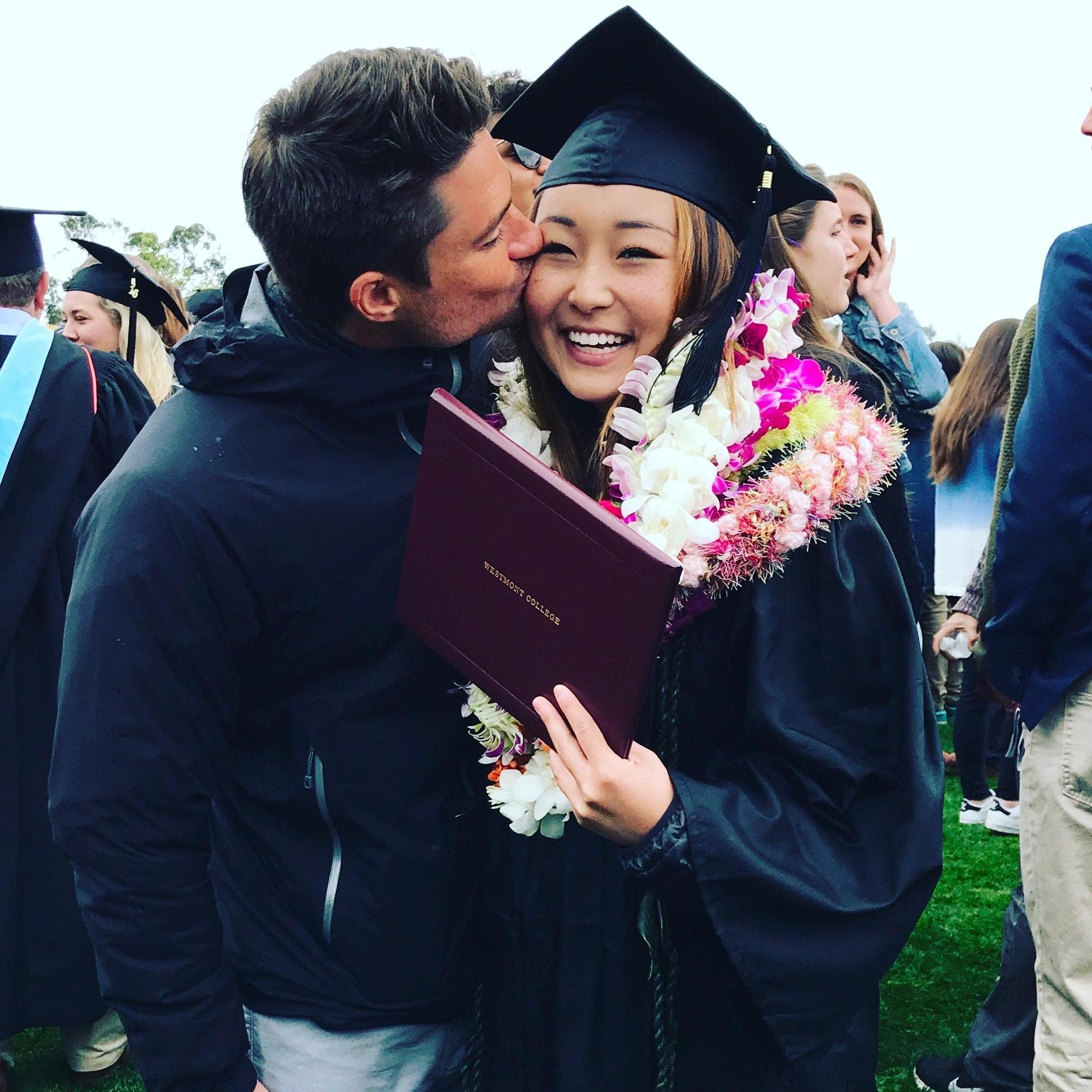 Went through two degrees together. This is a photo of Kailie when she graduated from Westmont College...next up nursing school!