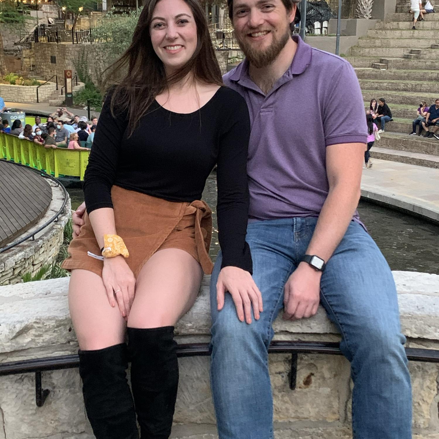 At the river walk in San Antonio, Texas.