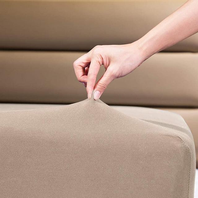 Fitted Sheet- COSMOPLUS Queen Fitted Sheet Only（No Flat Sheet or Pillow Shams）,4 Way Stretch Micro-Knit,Snug Fit,Wrinkle Free,for Standard Mattress and Air Bed Mattress from 8” Up to 14”,Taupe