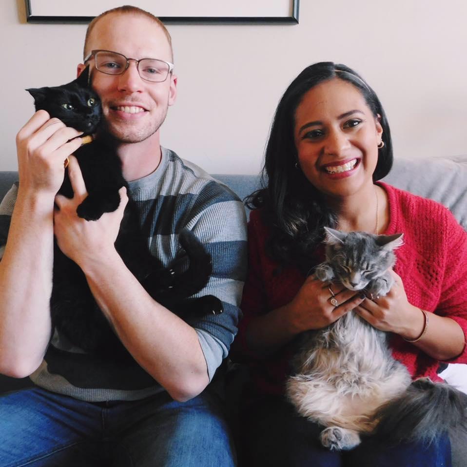 Our small but sweet family:
Sam, Sayda, Arya, and Lili'u