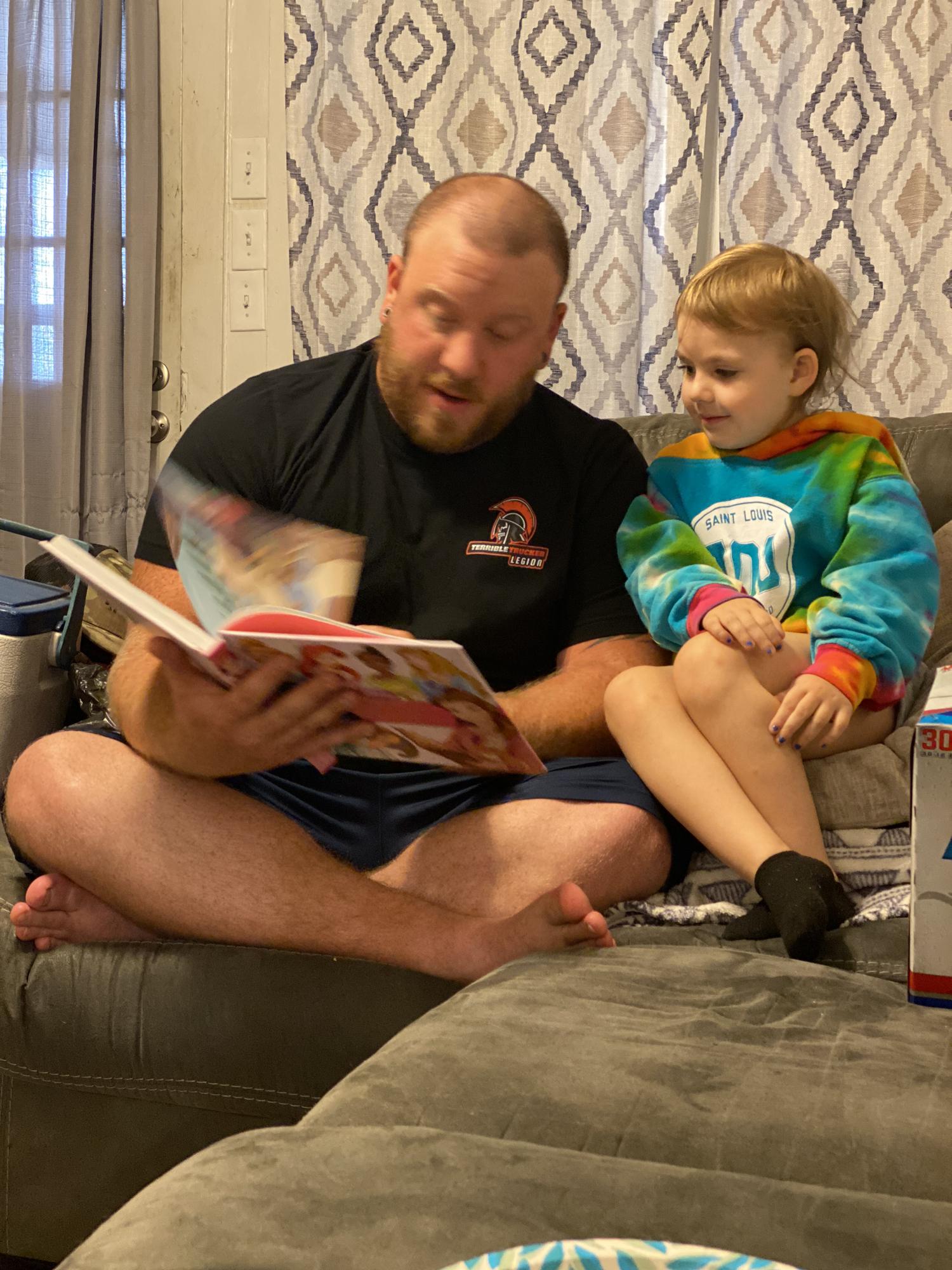 Addie loves to be read to!