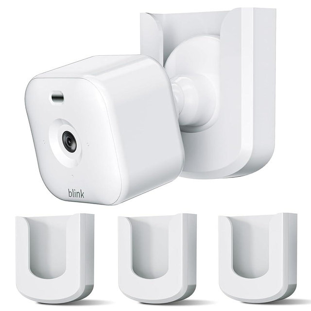 No Drill No Screw Blink Mini Camera Mount, Strong Adhesive Camera Wall Mount for Blink Mini/Mini 2 /Mini 2K+/Blink Outdoor 4 Camera, Easy to Install Blink Indoor Mount,White (3Pack)