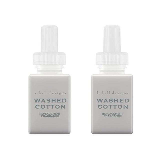 Pura and K Hall Designs - Home Fragrance Scent for Air Diffusers - Aromatherapy Scents for Bedrooms & Living Rooms Scents for Smart Home Diffusers - 2 Pack - Washed Cotton