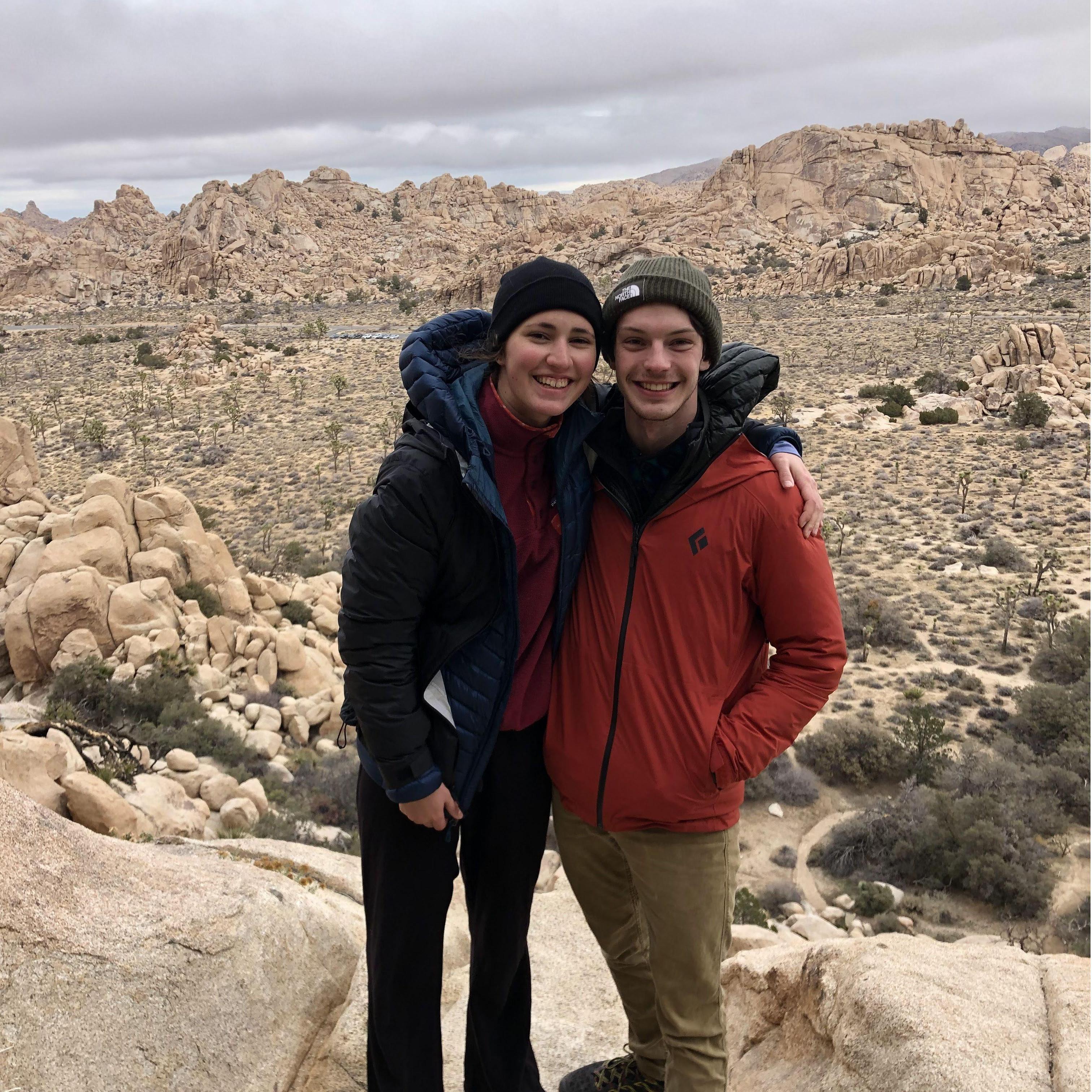 At the crag in Joshua Tree.