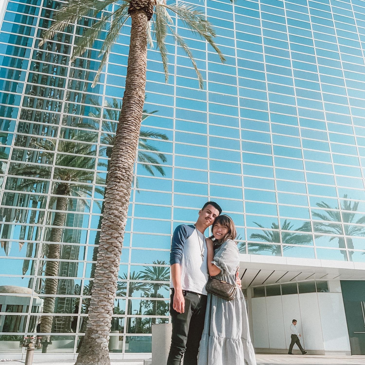 Our First Date! We went to mass at Christ Cathedral for our first date.