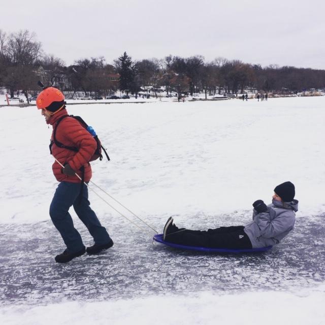 Transportation at the luminary loppet in Minneapolis.