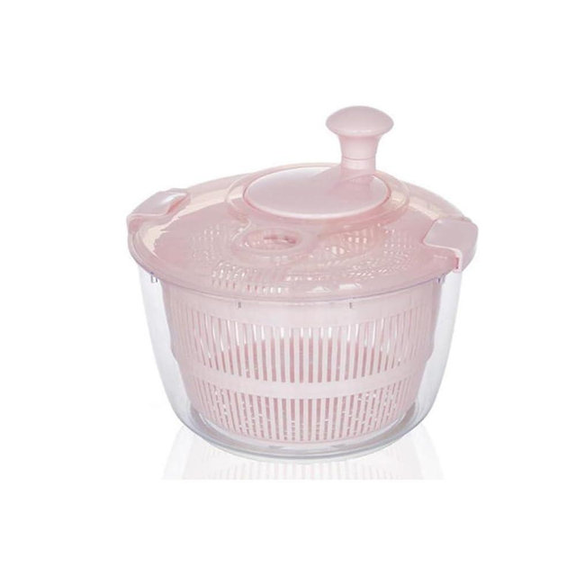 ccsxqy 5L Salad Spinner - Best Rated Vegetable & Fruit Dryer Bowl with Lid, Upgrade Anti-Crack & Heat-Resistant Material, Non-Slip Base, Easy Detachable for Cleaning(pink)