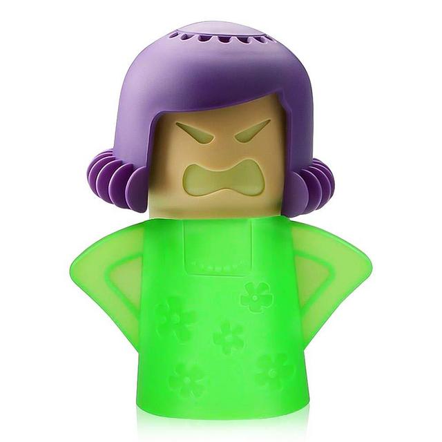 Angry Mama Microwave Cleaner - Microwave Oven Steam Cleaner, Angry Mom High Temperature Steamer Cleaning Equipment Easily Crud in Minutes Steam Cleans and Disinfects with Vinegar and Water for Kitchen