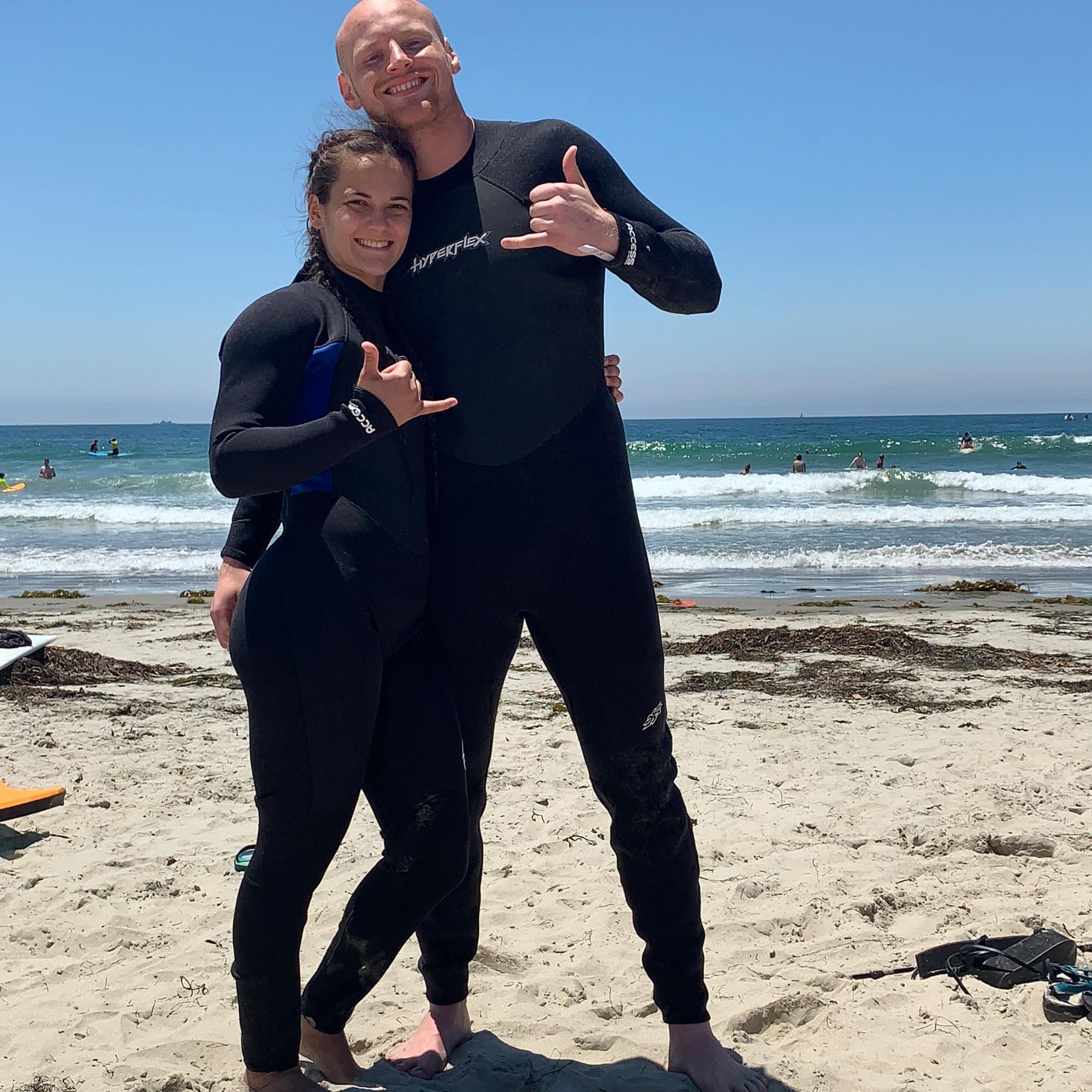 SURFING in San Diego with the Farley fam!!
