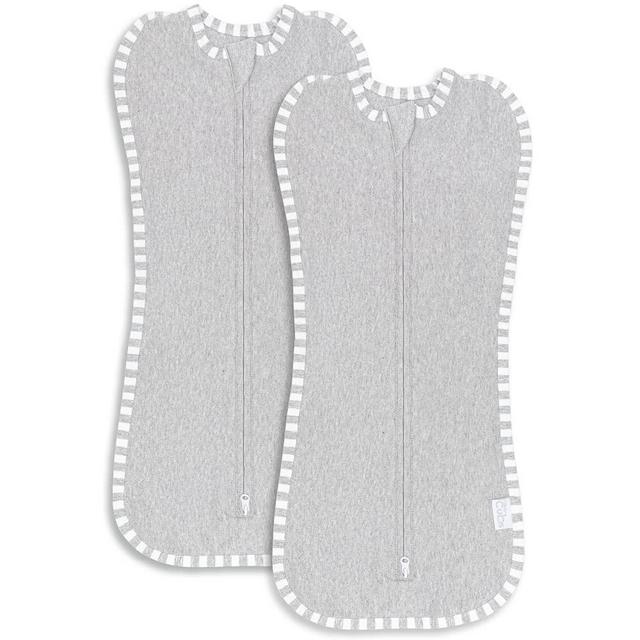 2 Pack Newborn Infant Sleep Sack by Comfy Cubs (Grey, Preemie)