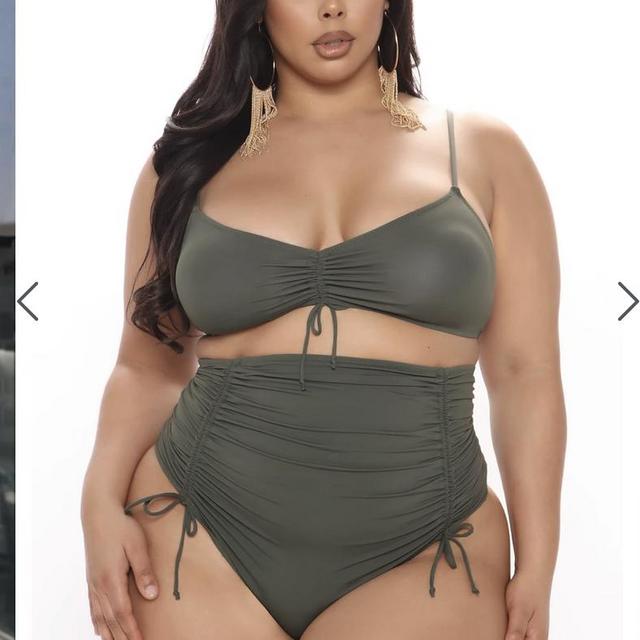 Señorita Margarita Ruched 2 Piece Bikini - Olive