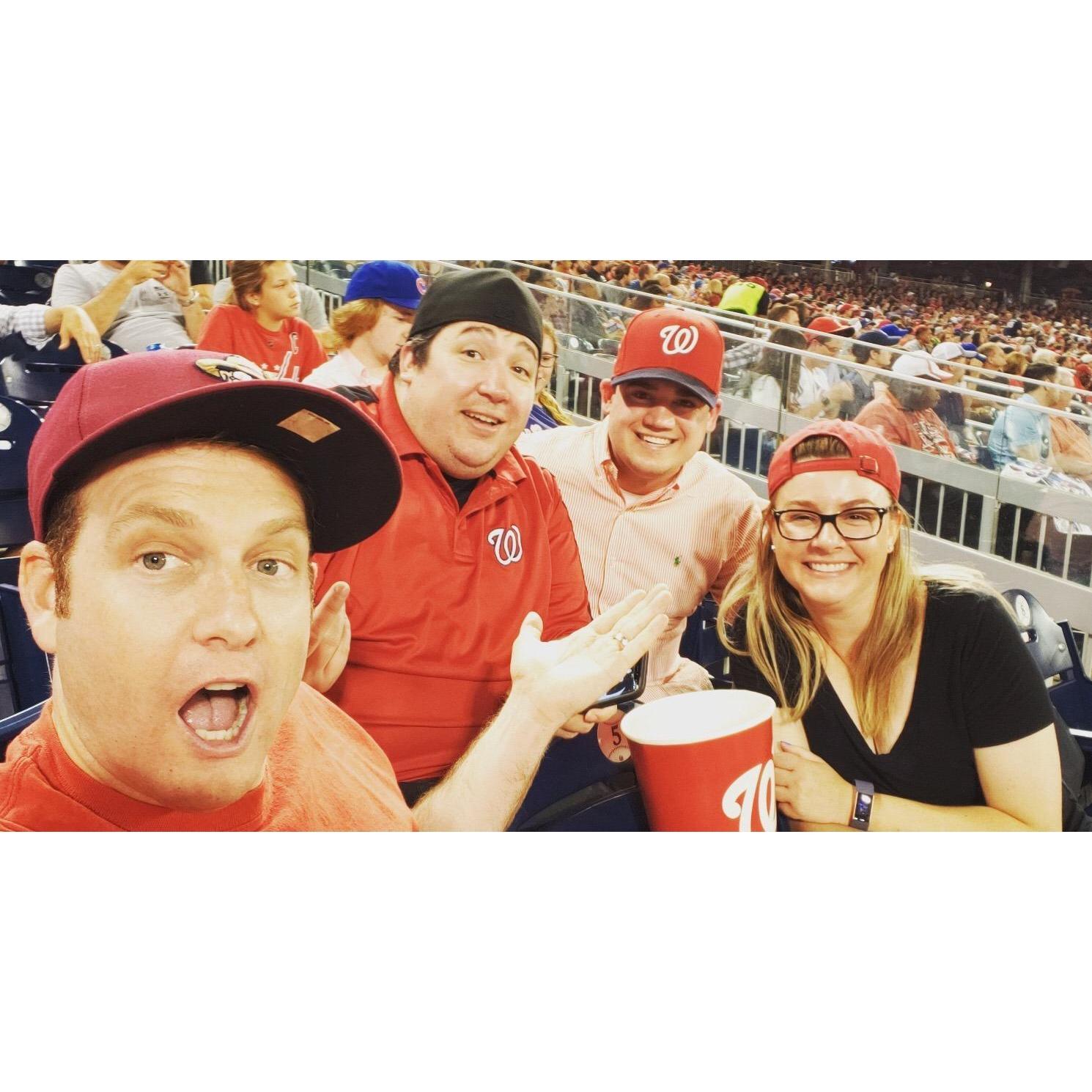 John + Ty =  we never stop laughing at a Nats game.