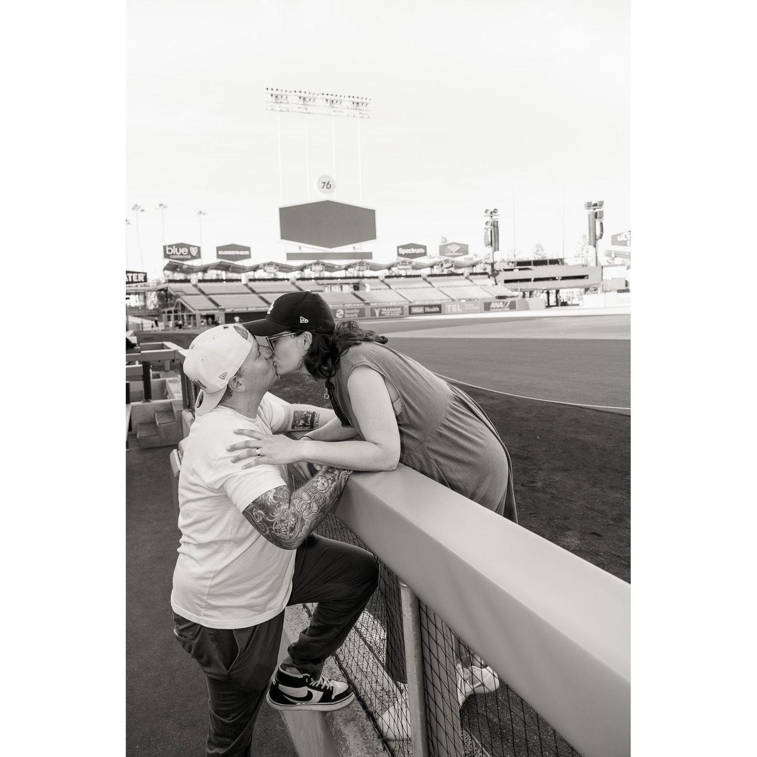 Saying "yes" from the dugout!