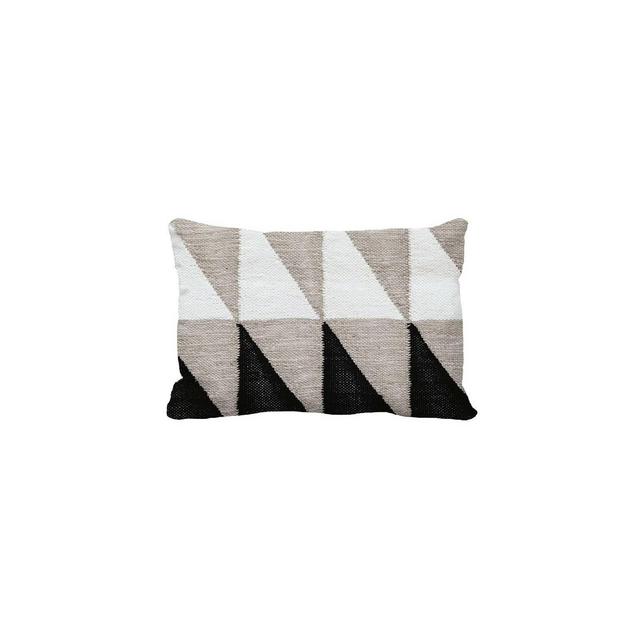Color Blocked Geometric Lumbar Pillow Black/Gray - Project 62™