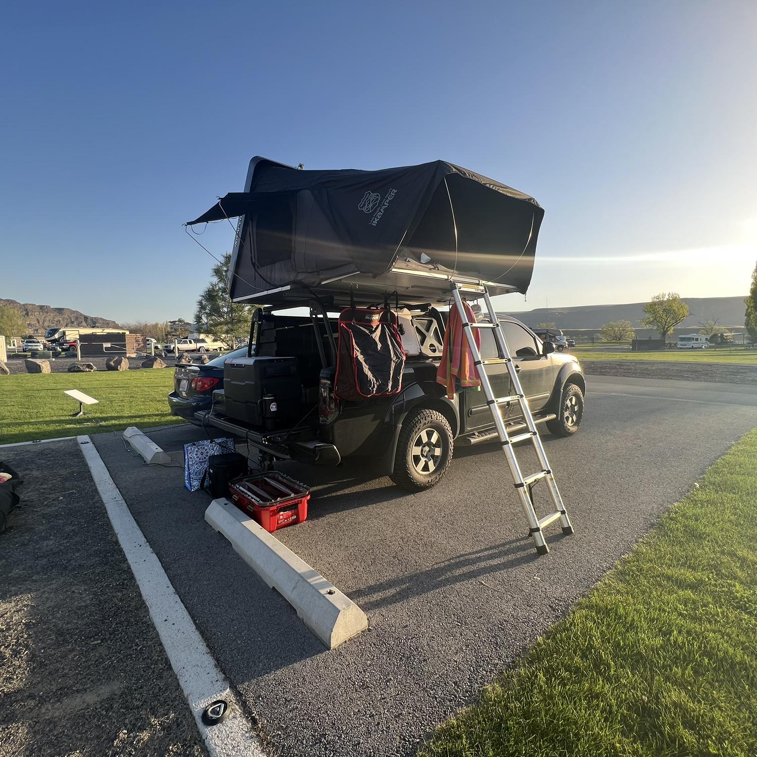 Our greatest and shortest camping set up! #RIP