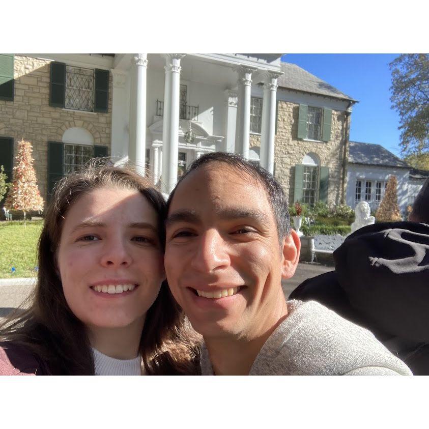 Us outside of Graceland! It was so cool to see where Elvis lived and the Elvis museums that were there as well!