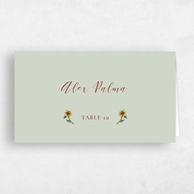 Grassy Sage, Green Wedding Place Card - Mirasol