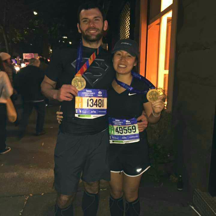 Post NYC Marathon, Julia's glowing, meanwhile Jason's dying
