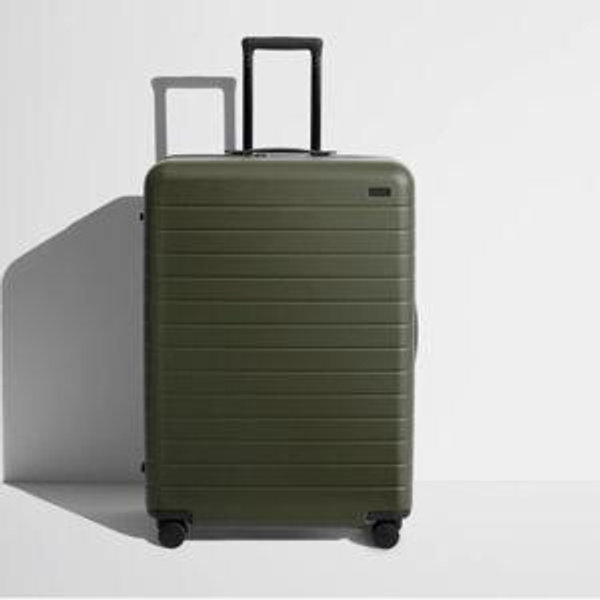 The Large Checked Luggages | Away - Olive Green