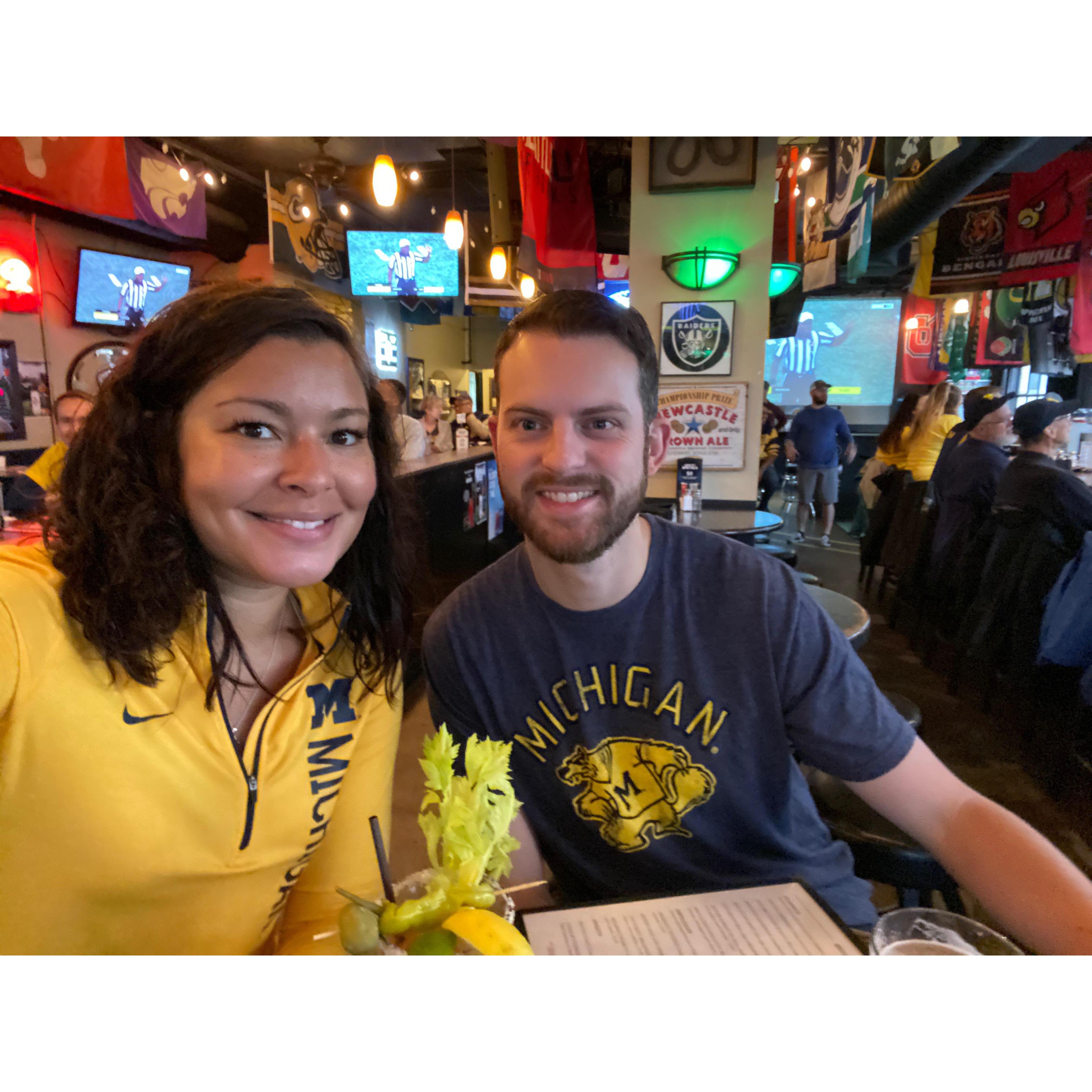 Brett is a Coug but we loved going to Buckley's in Belltown which is the Michigan alum bar to watch the UM games