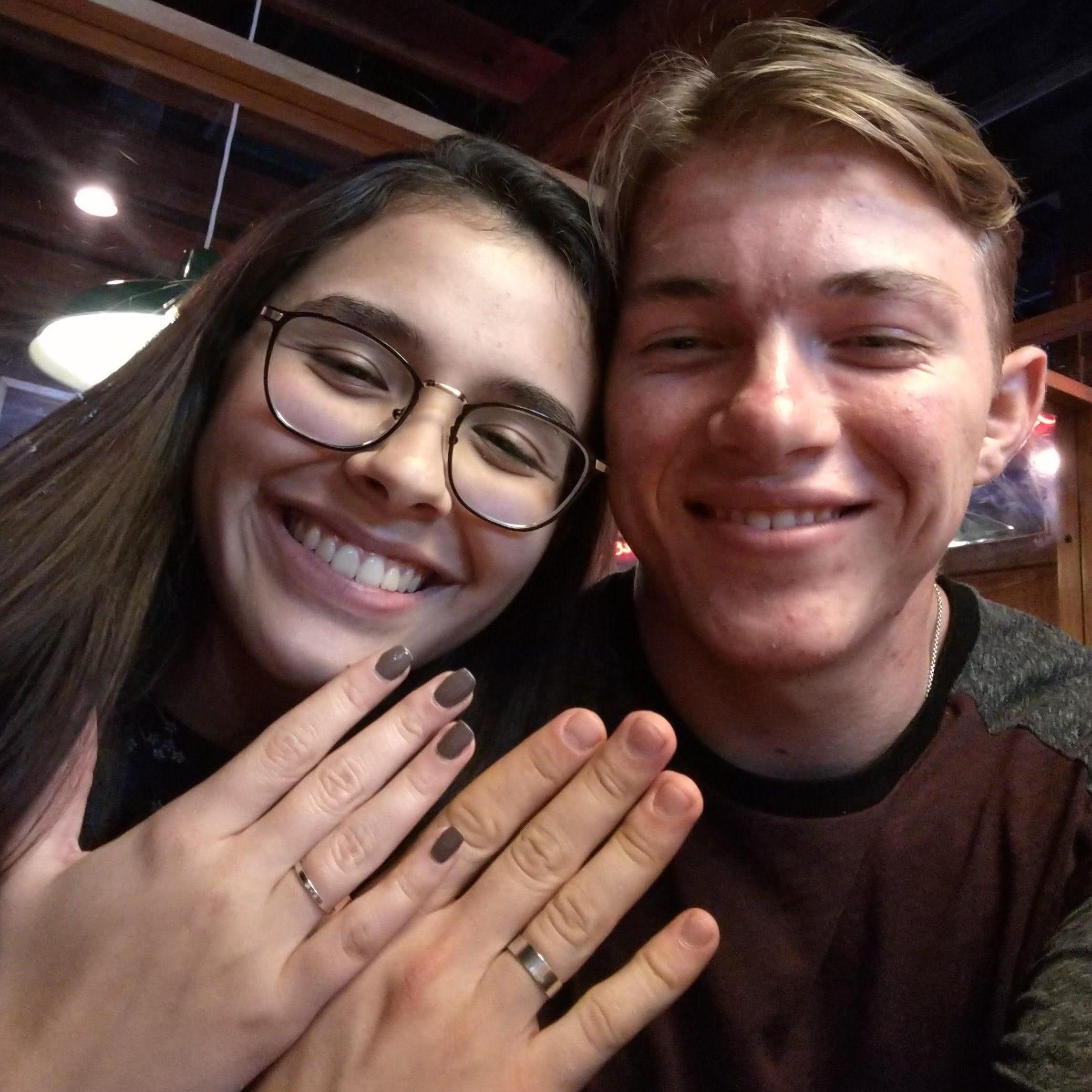 Celebrating our promise rings! In a very special restaurant... Texas Roadhouse :)