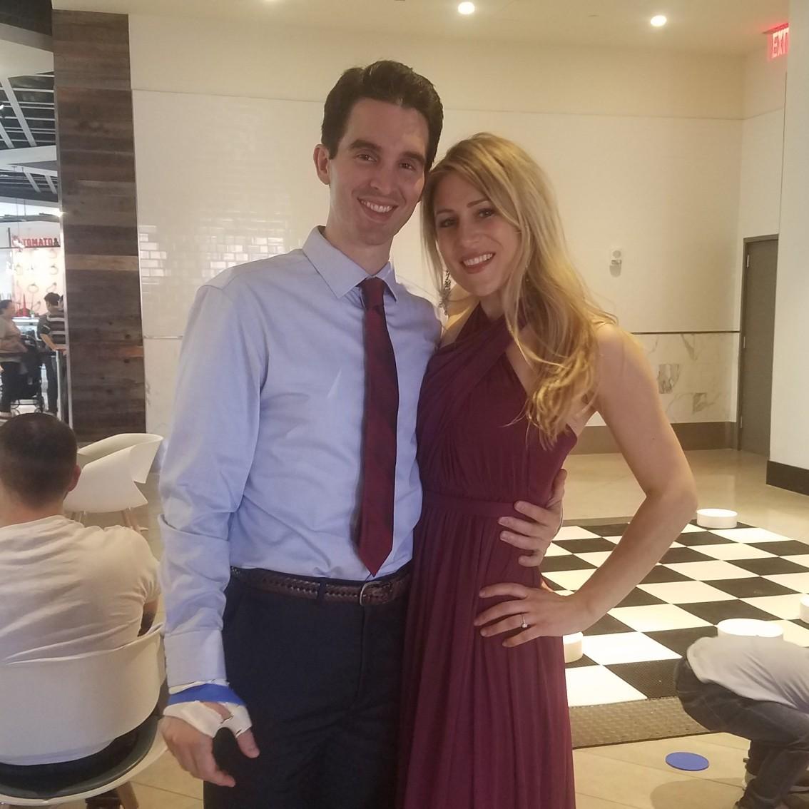Patrick & I at our friend's October 2019 wedding. My favorite (& forever) wedding date!