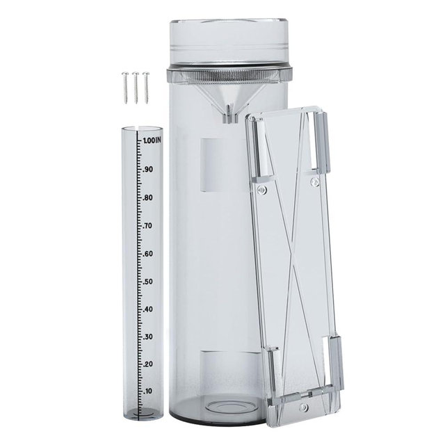 Zylaer Rain Gauge Outdoor Rain Gauge Accurate to 0.01 Inches with Mounting Bracket All-Weather Rain Gauge Suitable for Farm Garden Courtyard