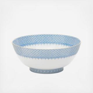 Cornflower Blue Lace Round Bowl