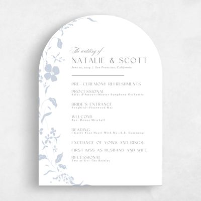 White Arch Wedding Program - Lynette