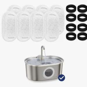 PawsPik SS-01 Cat Fountain Replacement Filters, 8 count