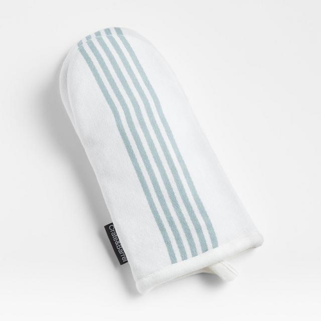 Cuisine Stripe Blue Mist Oven Mitt