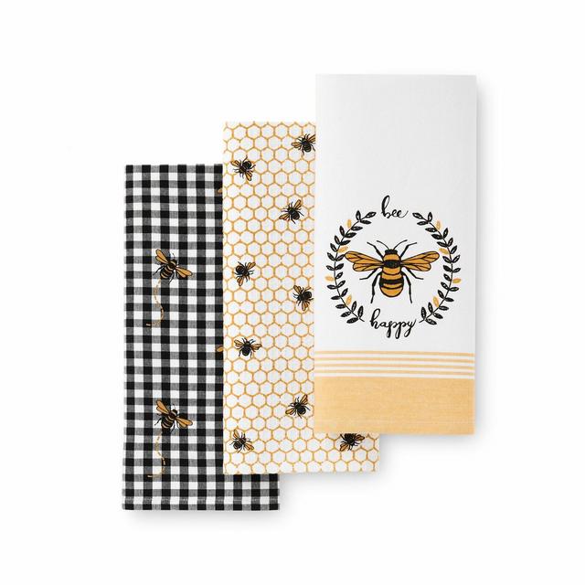 Kuntz Living Bee Happy 3 Piece Dish Cloth Set