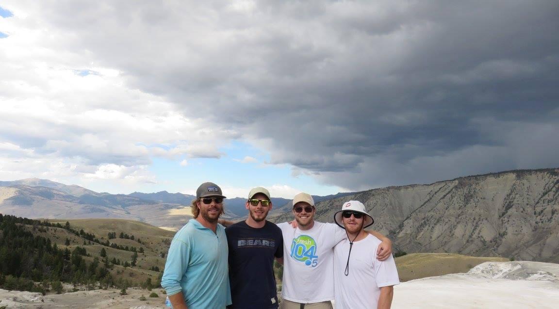 Marc on a fishing trip in WY with friends Ben and Stephen Buskey and brother Phil!