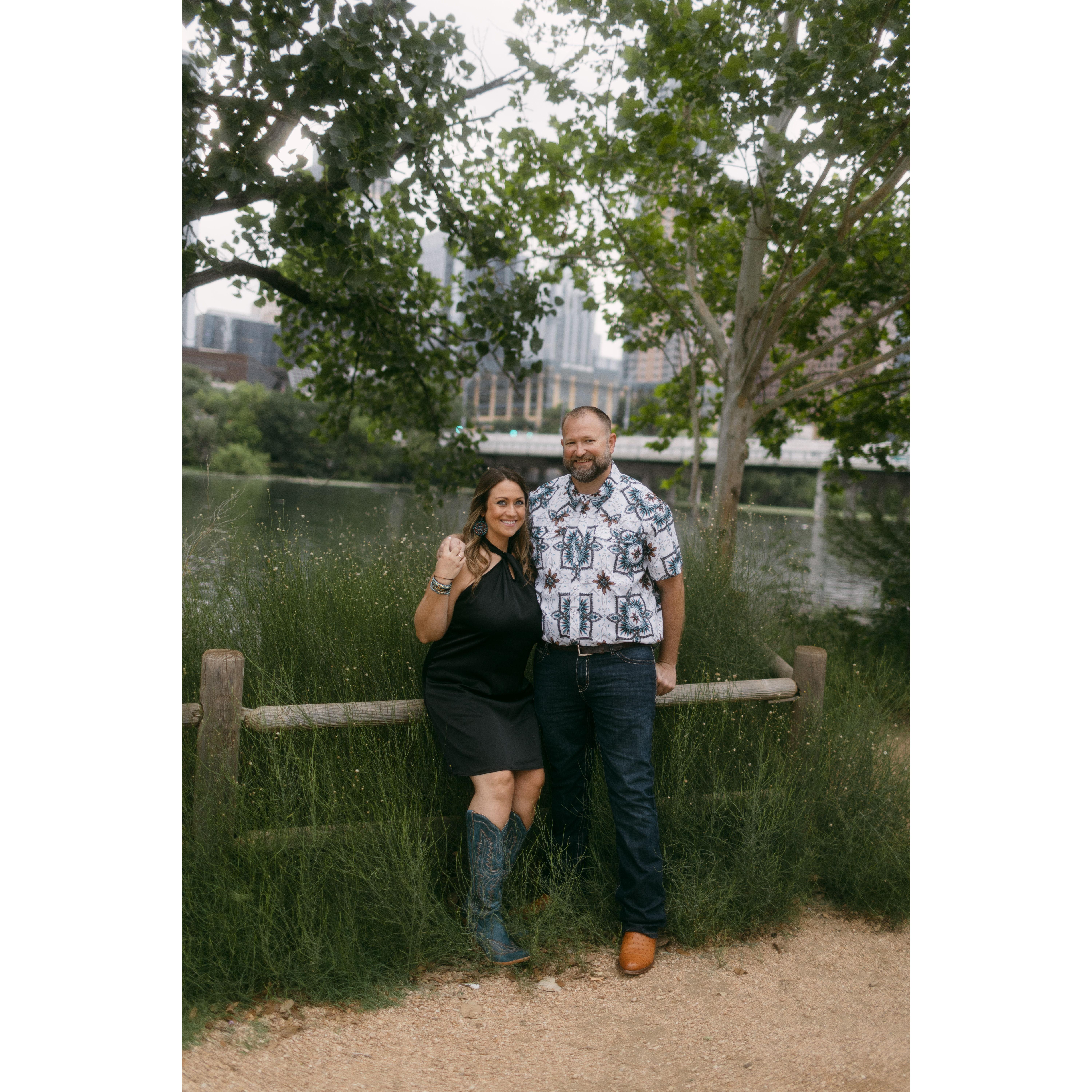 Our Engagement Photo Session at Town Lake in Downtown Austin!