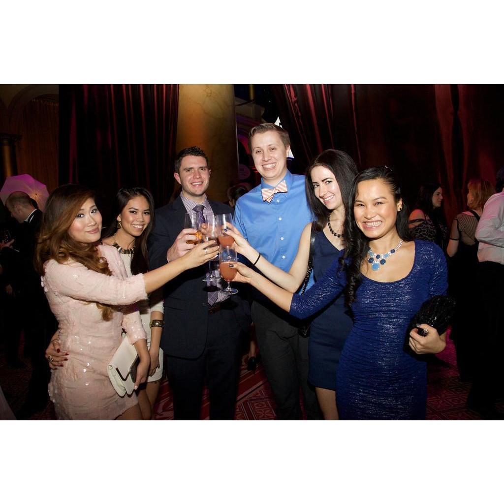 Our first picture together with friends at DMI holiday party - Jan 2014
