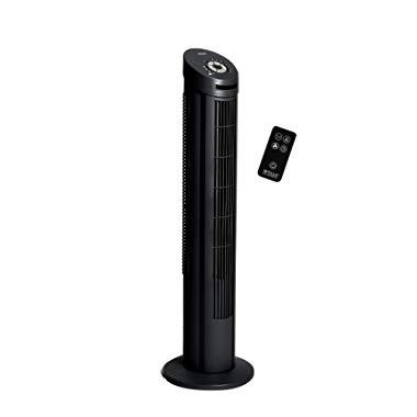 Seville Classics UltraSlimline 40 in. Oscillating Tower Fan, Black