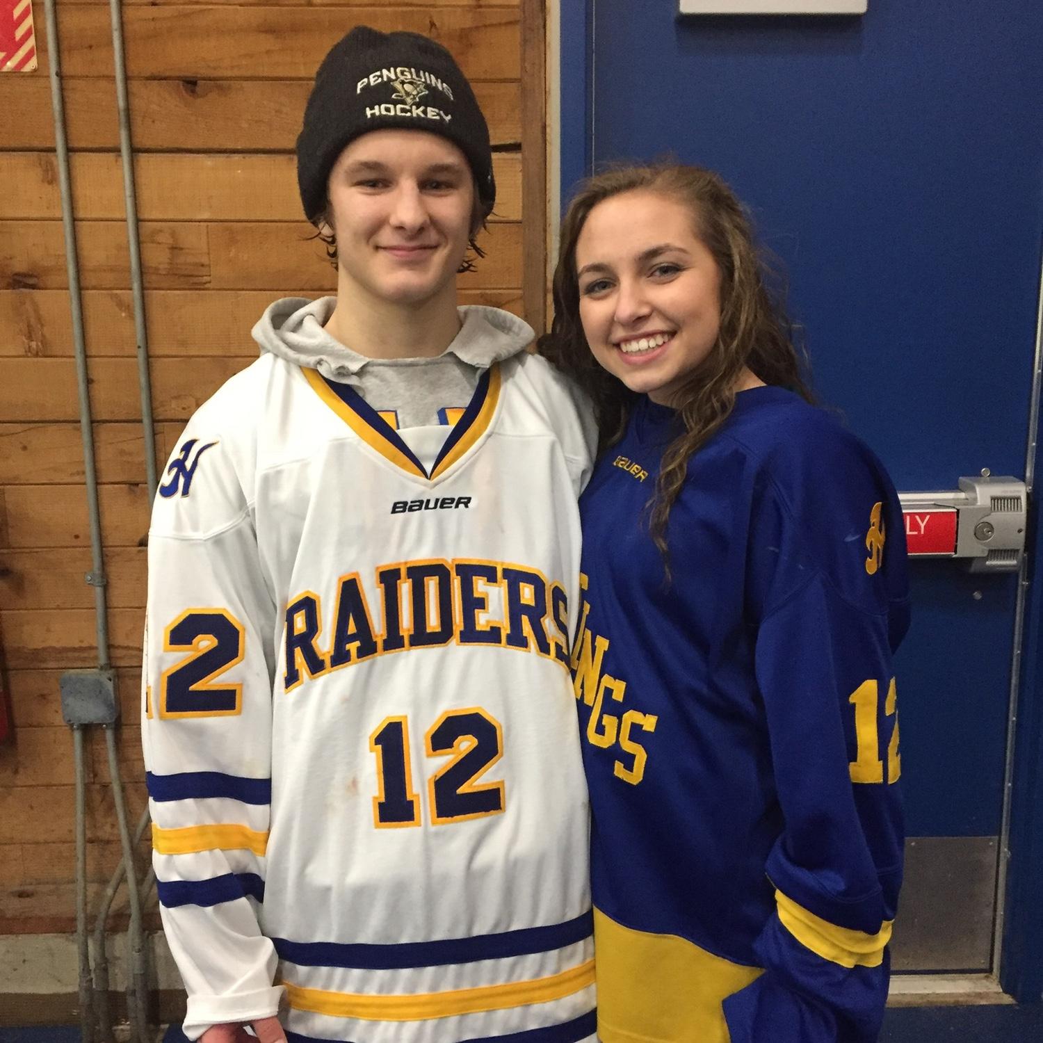 After one of Morgans high school hockey games!