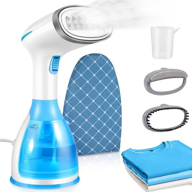 Handheld Steamer for Clothes, 15s Heat-up Portable Clothes Steamer with Ironing Glove, 9.4Oz Capacity Garment Steamer and Fabric Steamer Removes Wrinkles, Steam Iron with Brush for Home