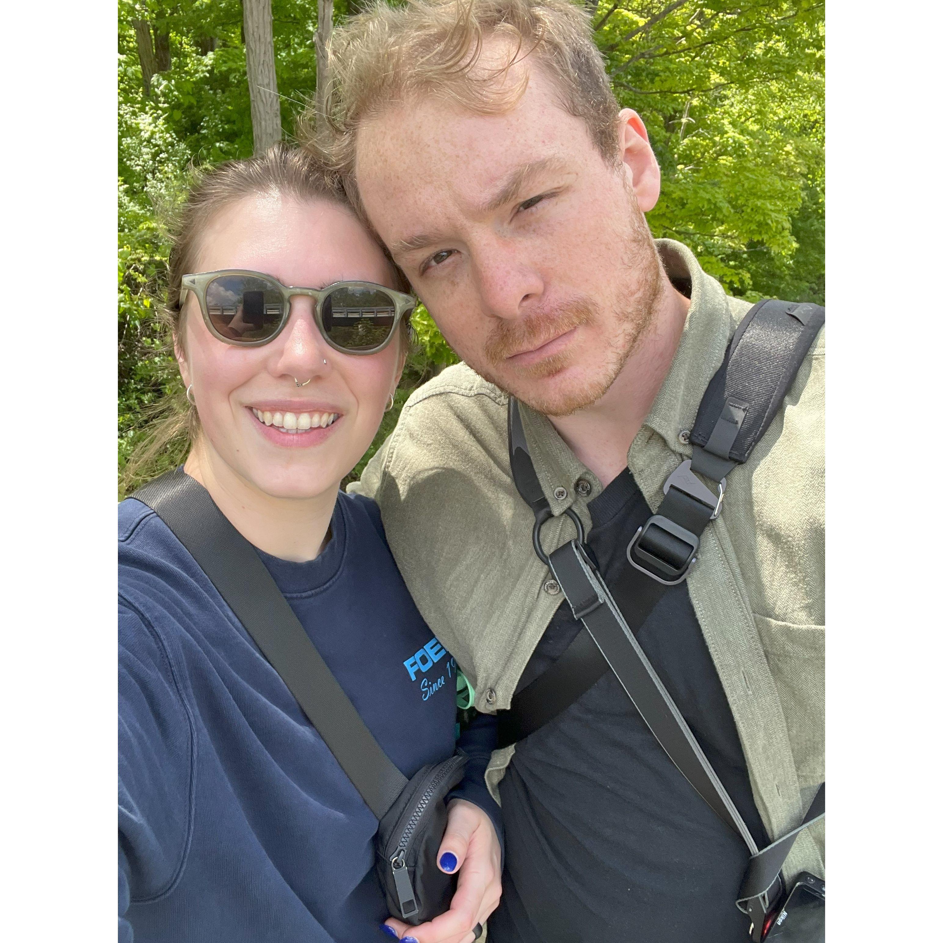 Hiking in Cuyahoga National Park.