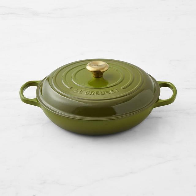 Le Creuset Signature Enameled Cast Iron Braiser, 3 1/2-Qt., Olive