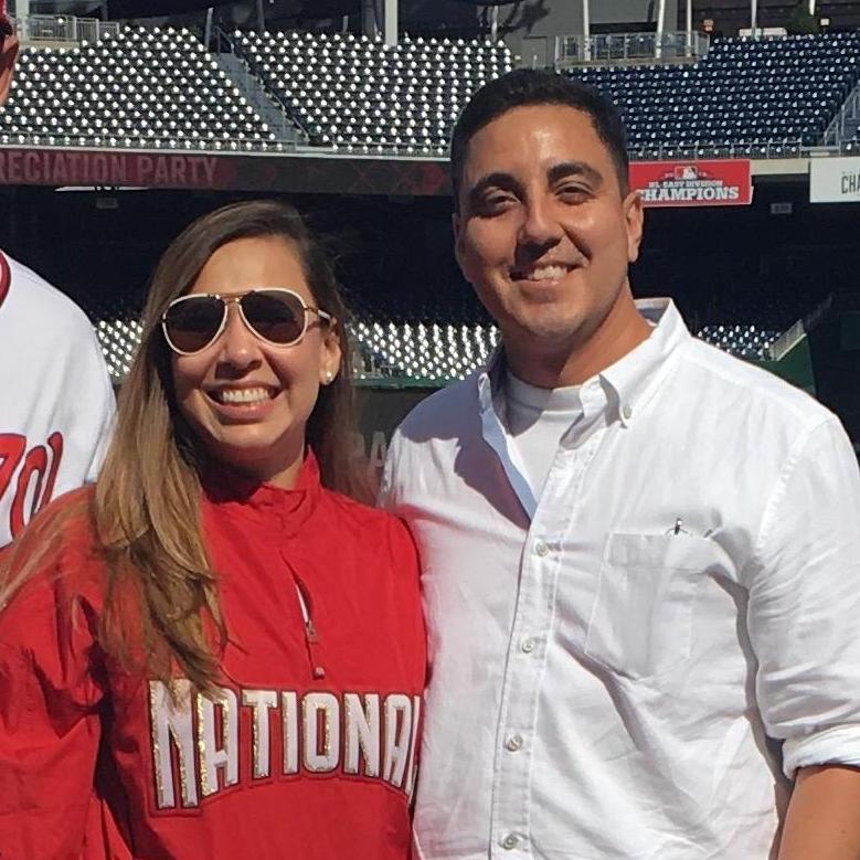 At the ballpark - we met Bryce Harper that day!
