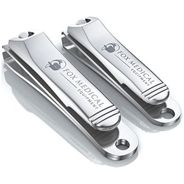 Fox Medical Equipment Professional Nail Clippers Set – Stainless Steel Fingernail & Toenail Clippers for Men, Women & Seniors – Ultra-Sharp Precision, Ergonomic Comfort & Medical-Grade Quality