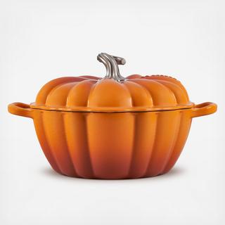 Pumpkin Figural Cocotte with Knob