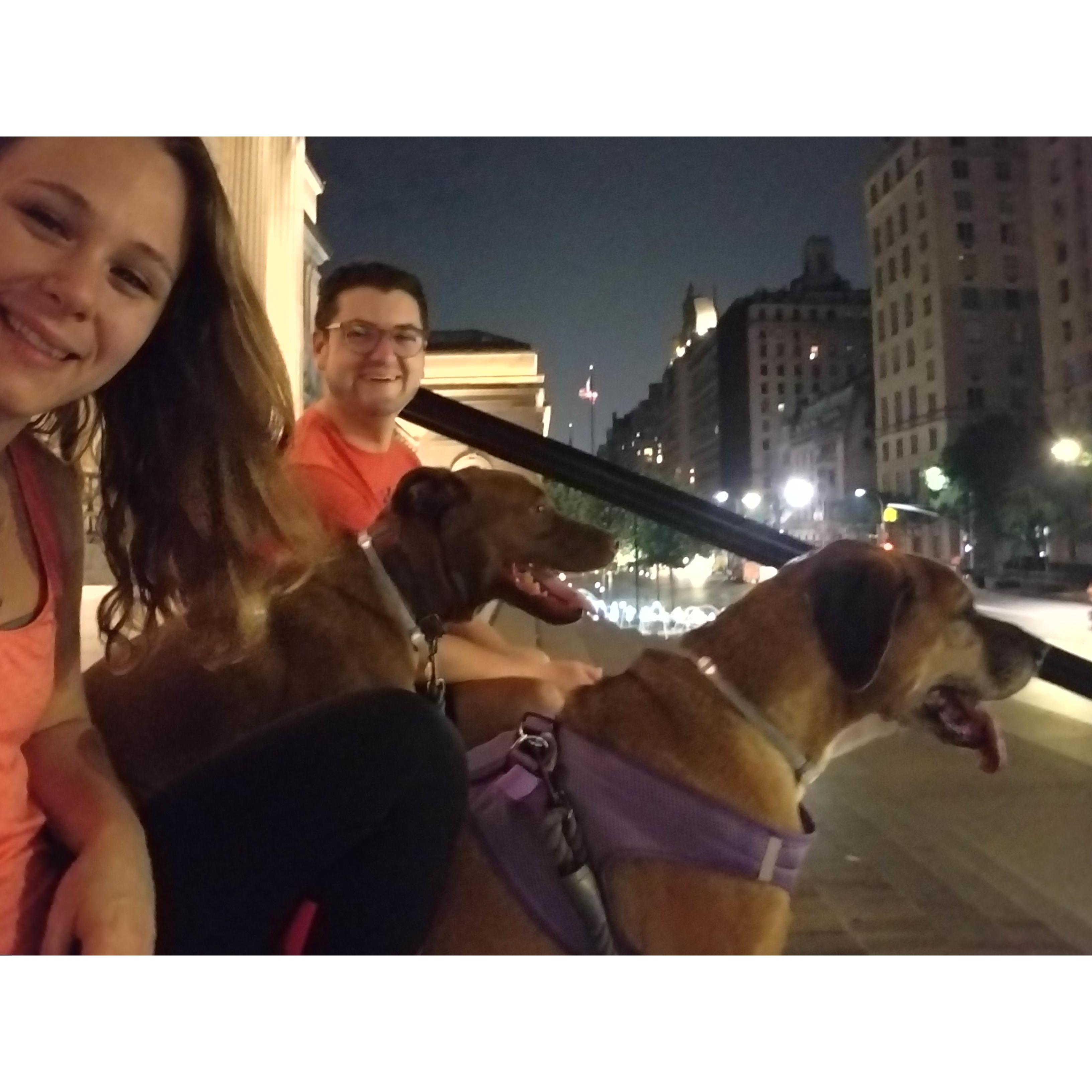 We like to have dinner on the stairs of the Metropolitan Museum of Art during the summer!
