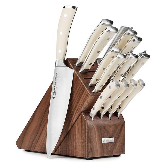 Wusthof Classic Ikon Creme 16 Piece Knife Set with Walnut Block