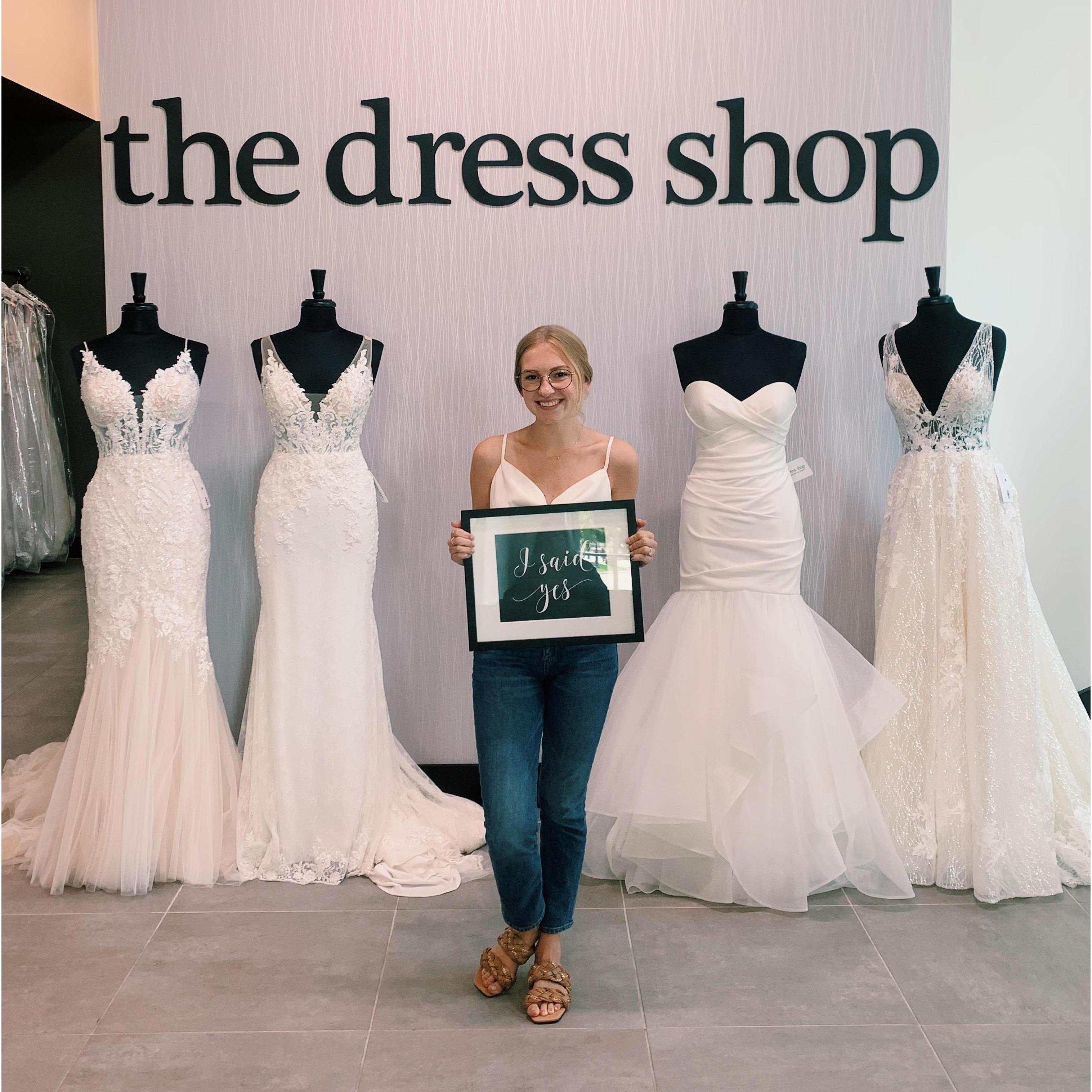 Saying "yes" to the dress