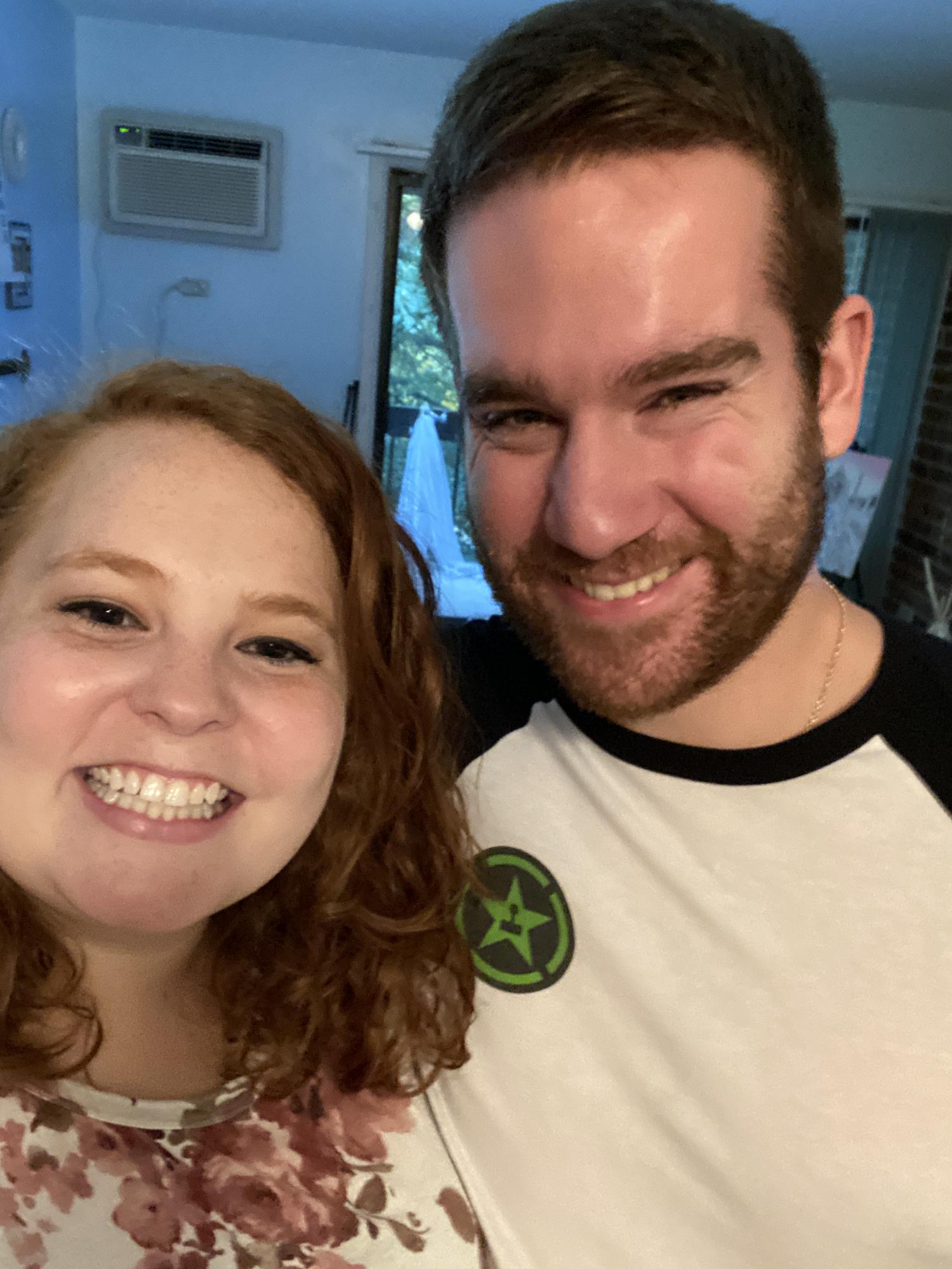 One of our first dates! Ashley set up a painting night in her apartment since it was hard to go many places during the pandemic.