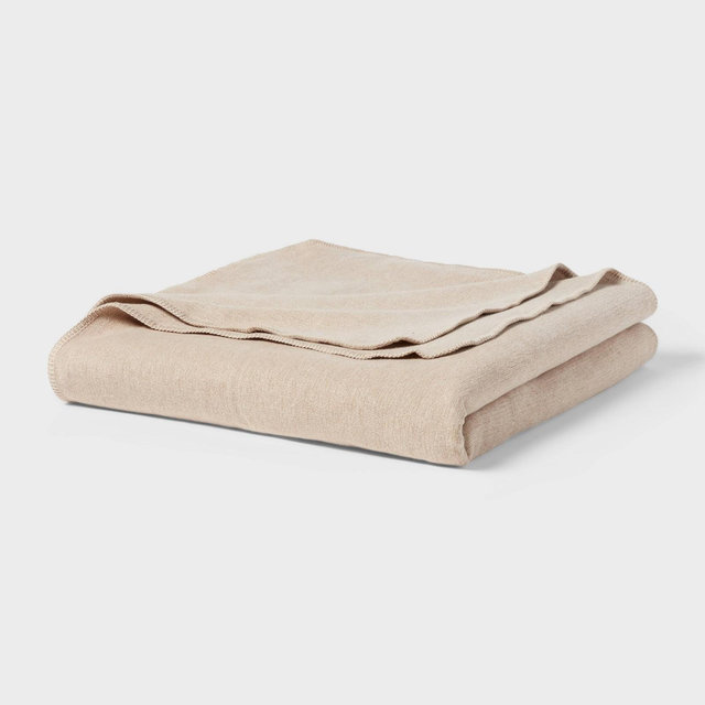 King Brushed Cotton Blanket Solid Khaki - Threshold™